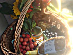 Basket of goodies from my local farmers' market